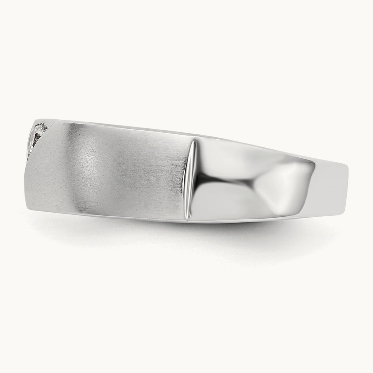 Diamond Men's Band, 14K White Gold