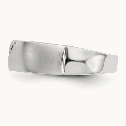 Diamond Men's Band, 14K White Gold