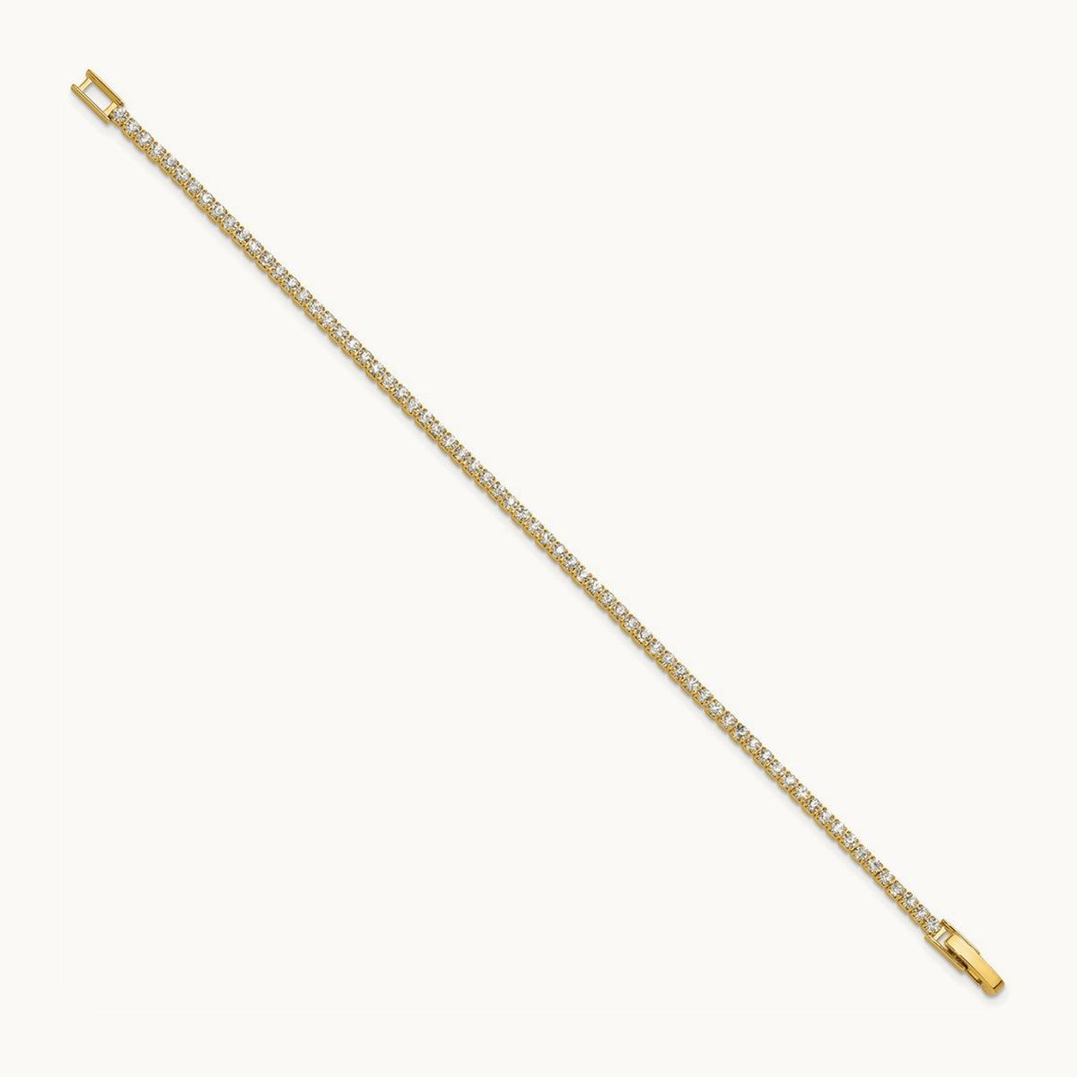 Flash Gold-tone Polished Crystal Bracelet