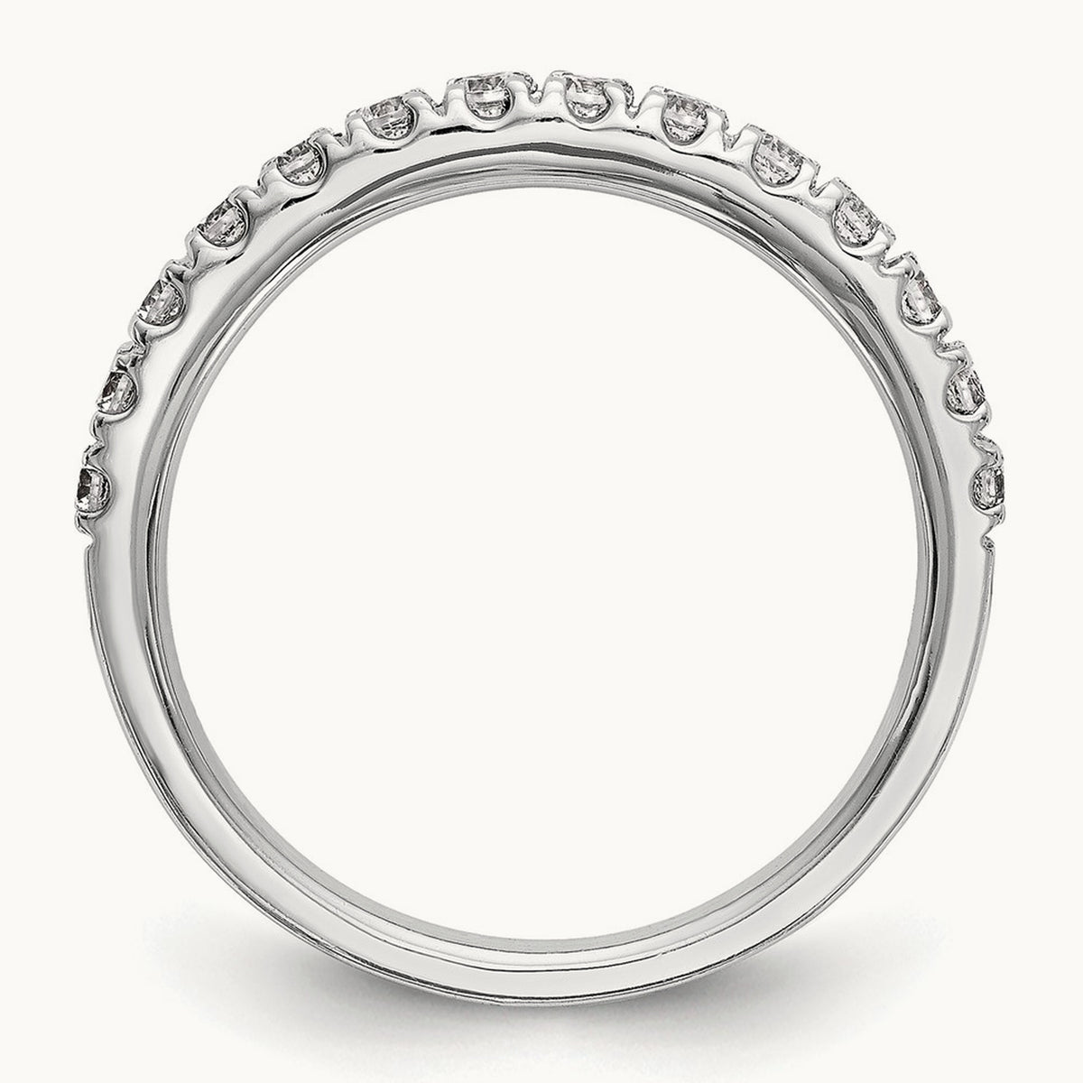 Diamond Wedding Band, 14K White Gold