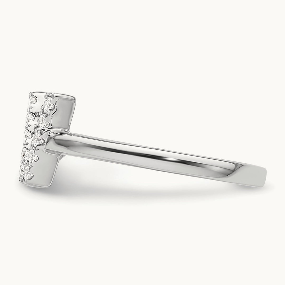 Initial V Adjustable Ring, 0.15 ct tw Lab-Grown Diamond