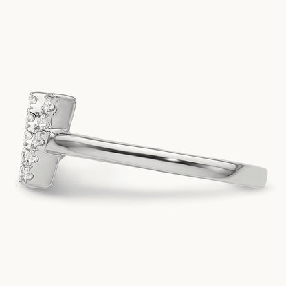 Initial V Adjustable Ring, 0.15 ct tw Lab-Grown Diamond