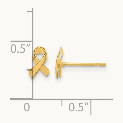 Madi K Awareness Ribbon Post Earrings, 14K