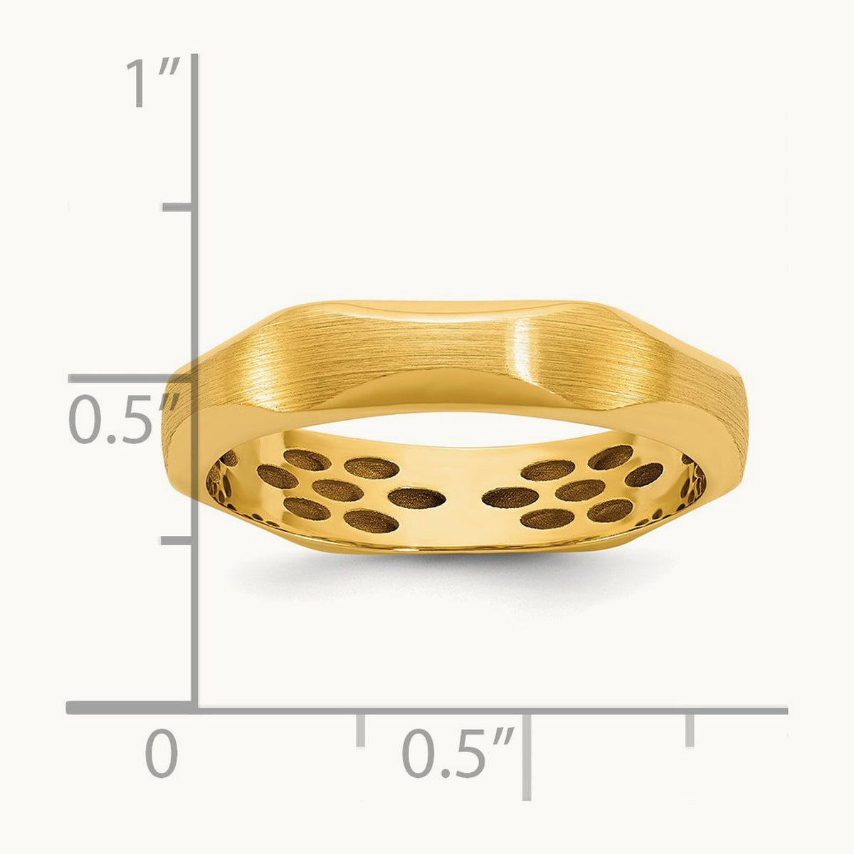 IB Goodman Men's Satin Ring, 4.7mm — 14K Yellow Gold
