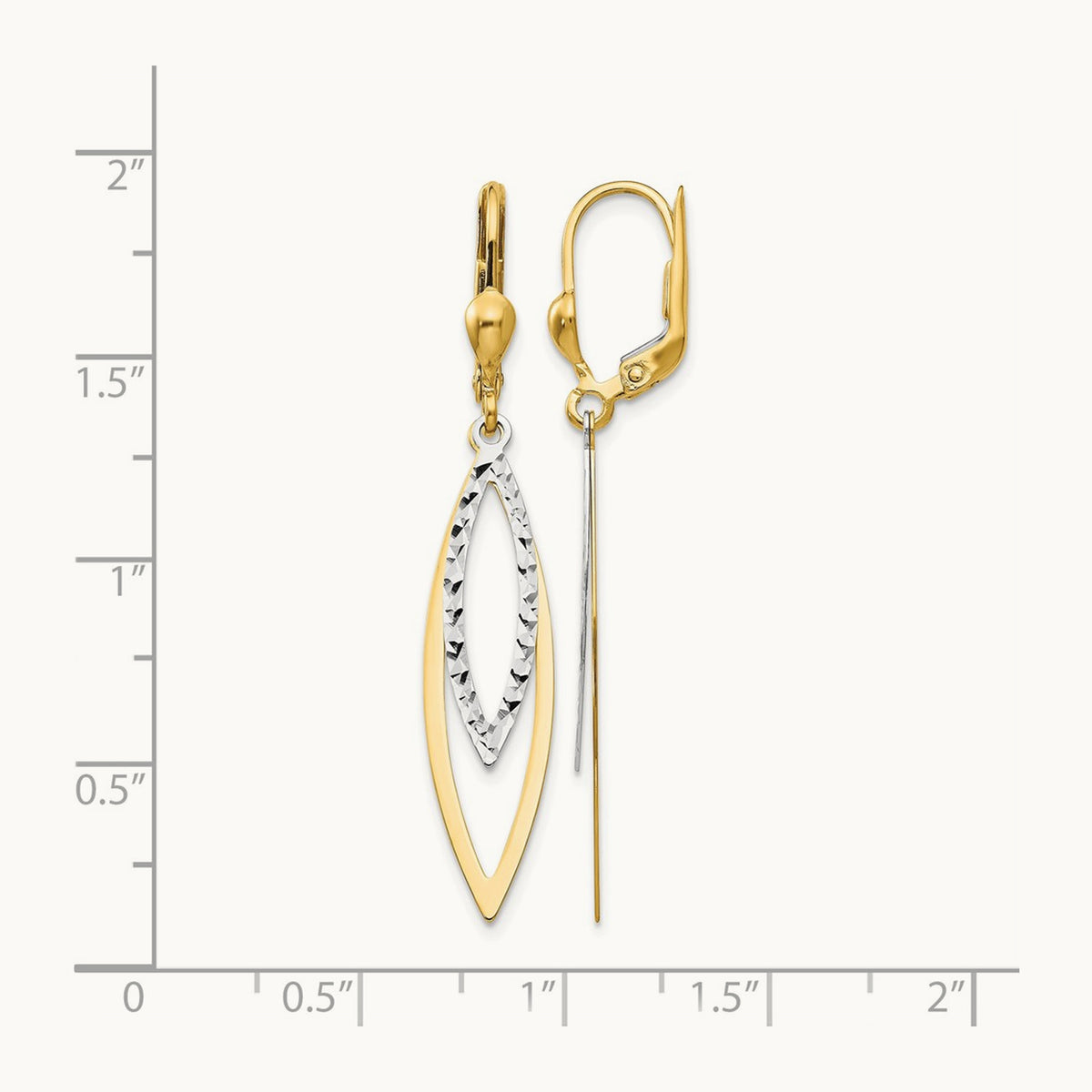 Diamond-cut Leverback Earrings — photo set