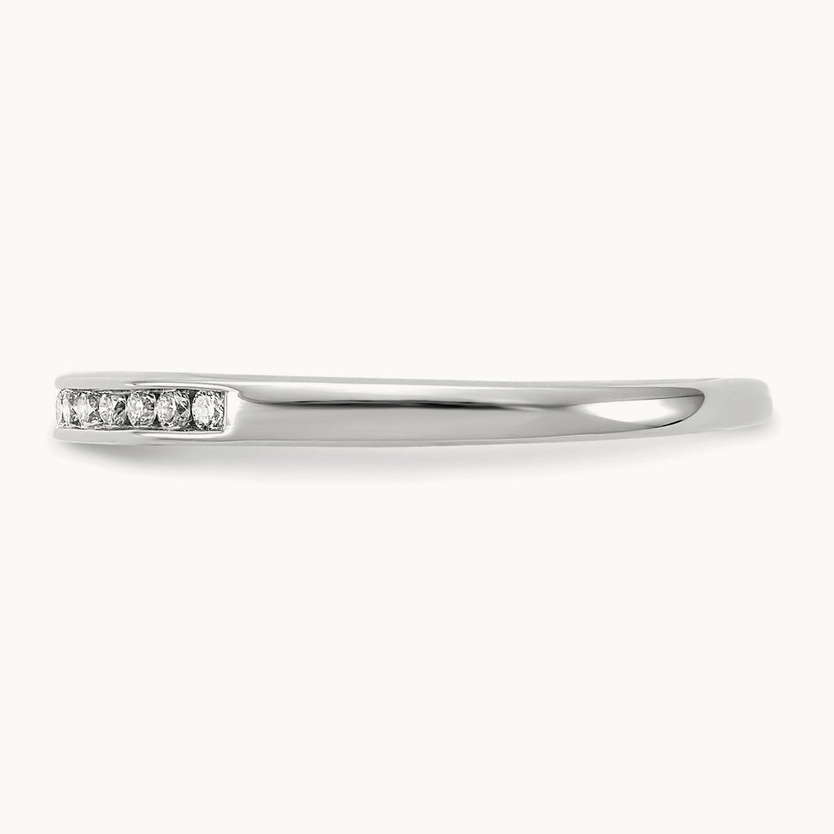 Channel Set Band, 0.10-1.00 ct tw Lab-Grown Diamond — 1/10 ct, 14K White Gold