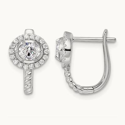 Hinged Hoop Earrings, 1.00 ct tw Lab-Grown Diamond