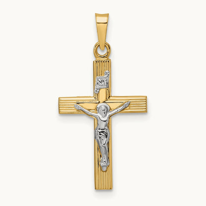 Polished Solid INRI Crucifix Pendant — photo set