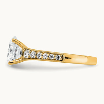 Oval Engagement Ring, 1.75 ct tw Lab-Grown Diamond — 14K Yellow Gold