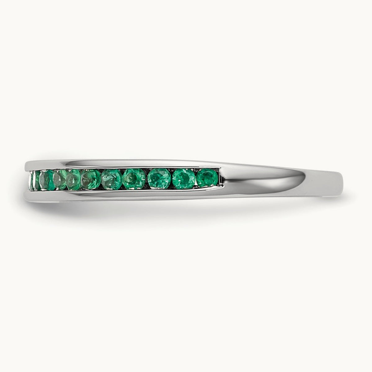 Emerald Band — 14K White Gold, 7