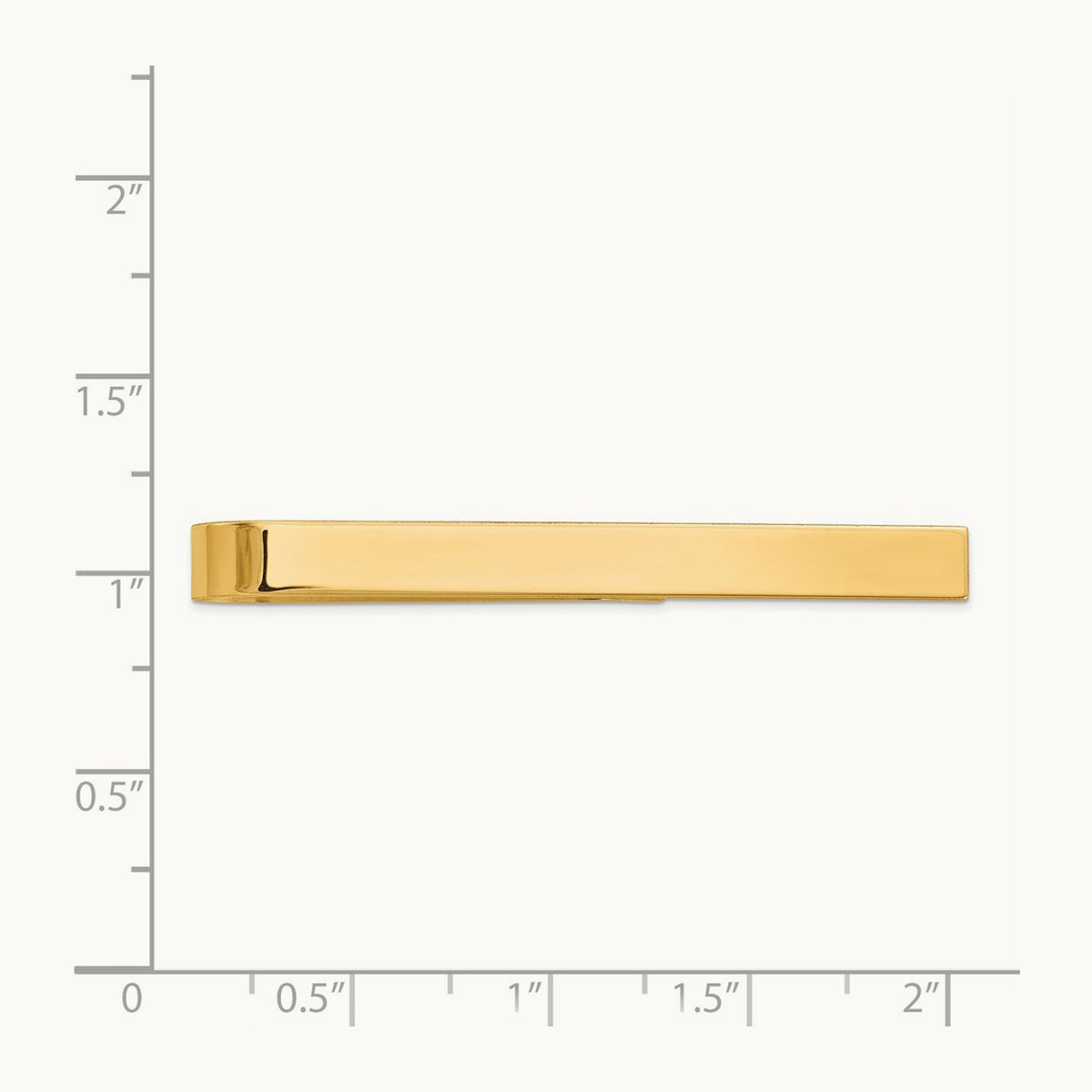 Polished Tie Bar — 14K Yellow Gold