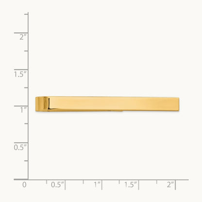 Polished Tie Bar — 14K Yellow Gold