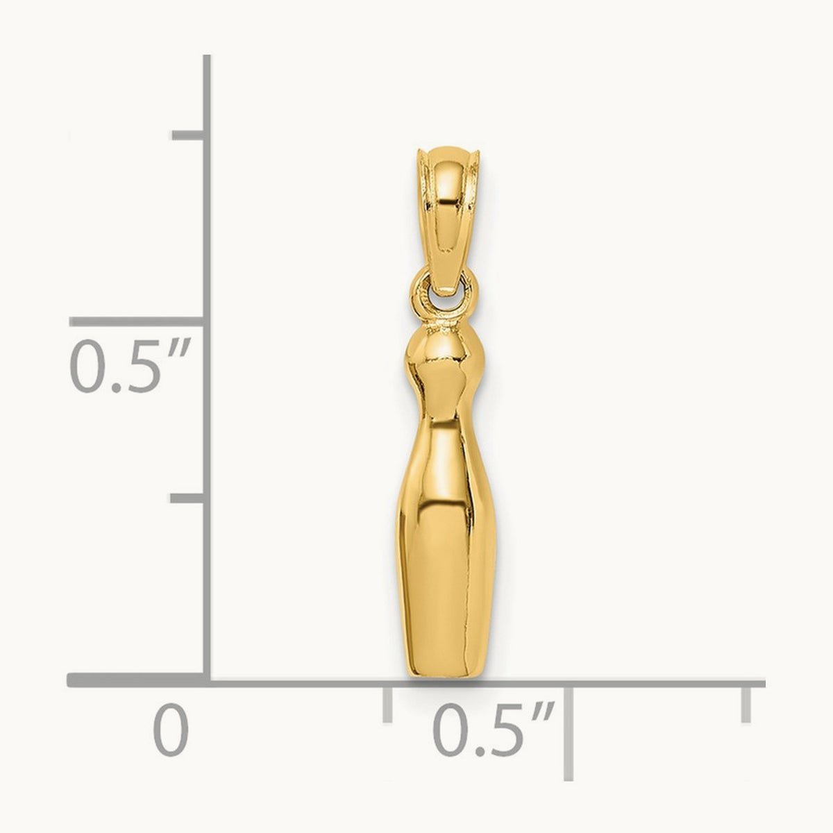3-D Bowling Charm, 14K