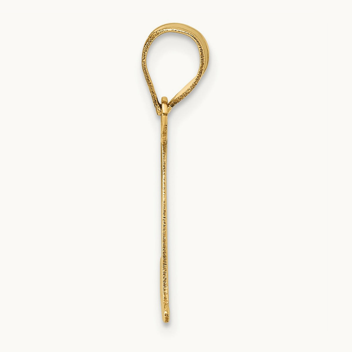 Polished Initial Pendant — L