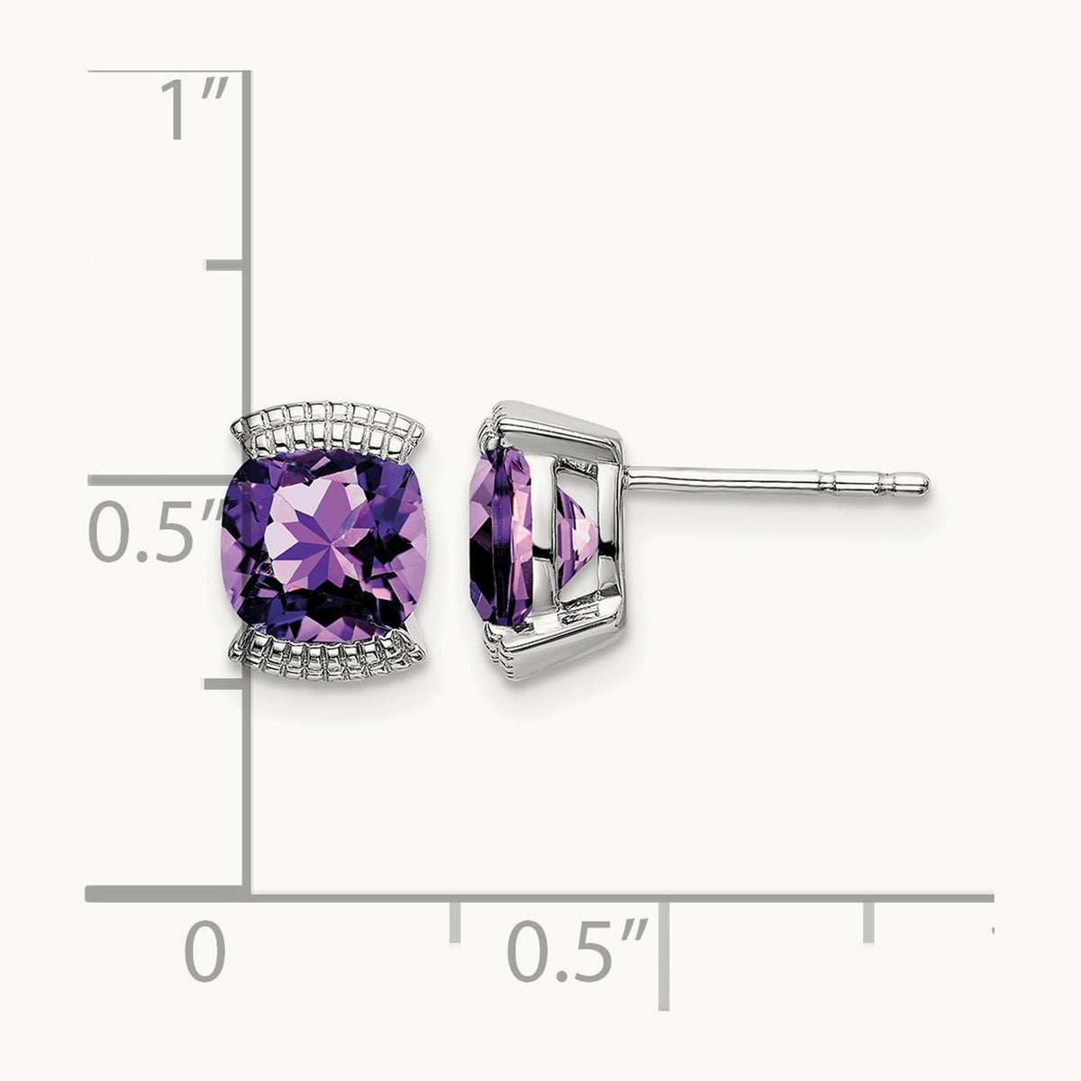 Amethyst Post Earrings — photo set