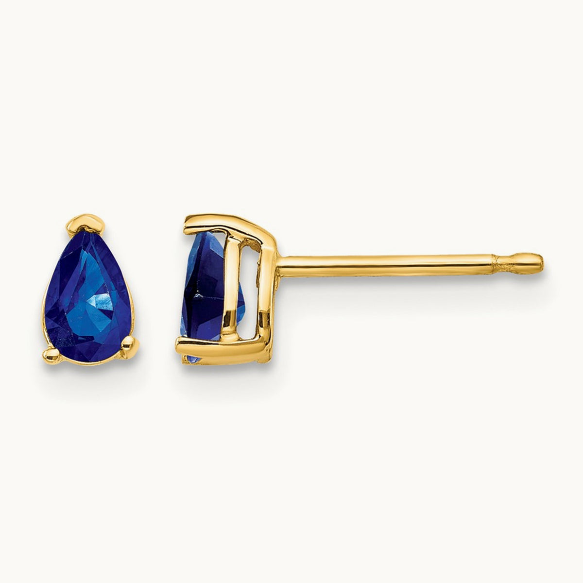 Sapphire Post Earrings, 14K