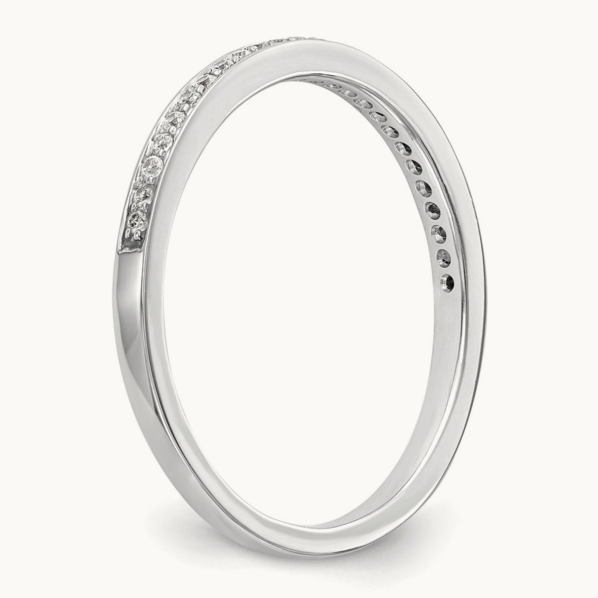 Diamond Wedding Band, 14K White Gold