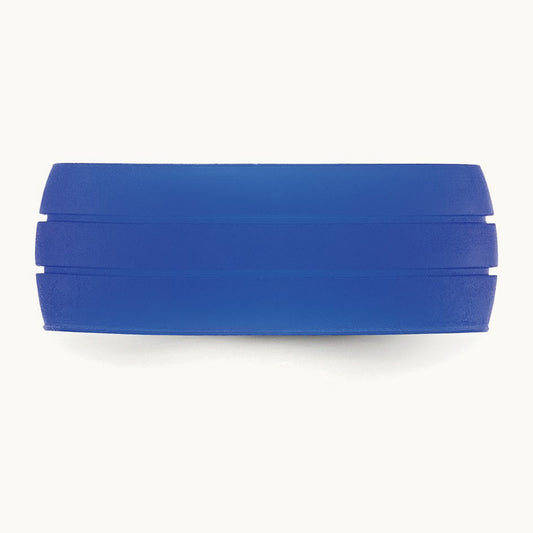 Silicone Blue 8.50mm Grooved Band