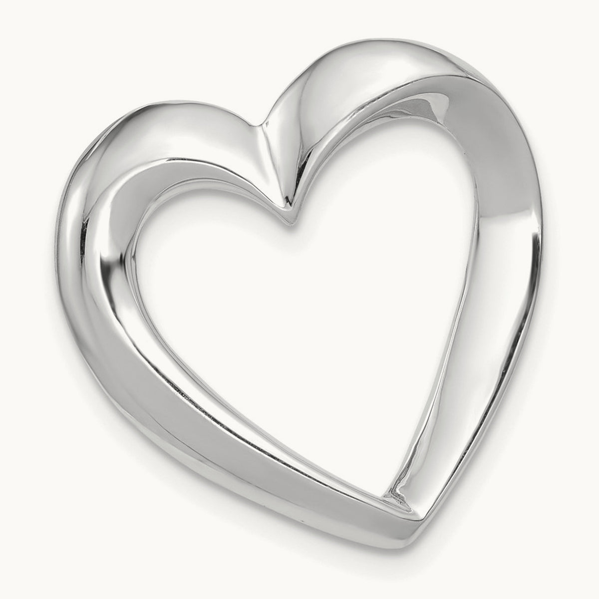 Heart Slide — 14K White Gold