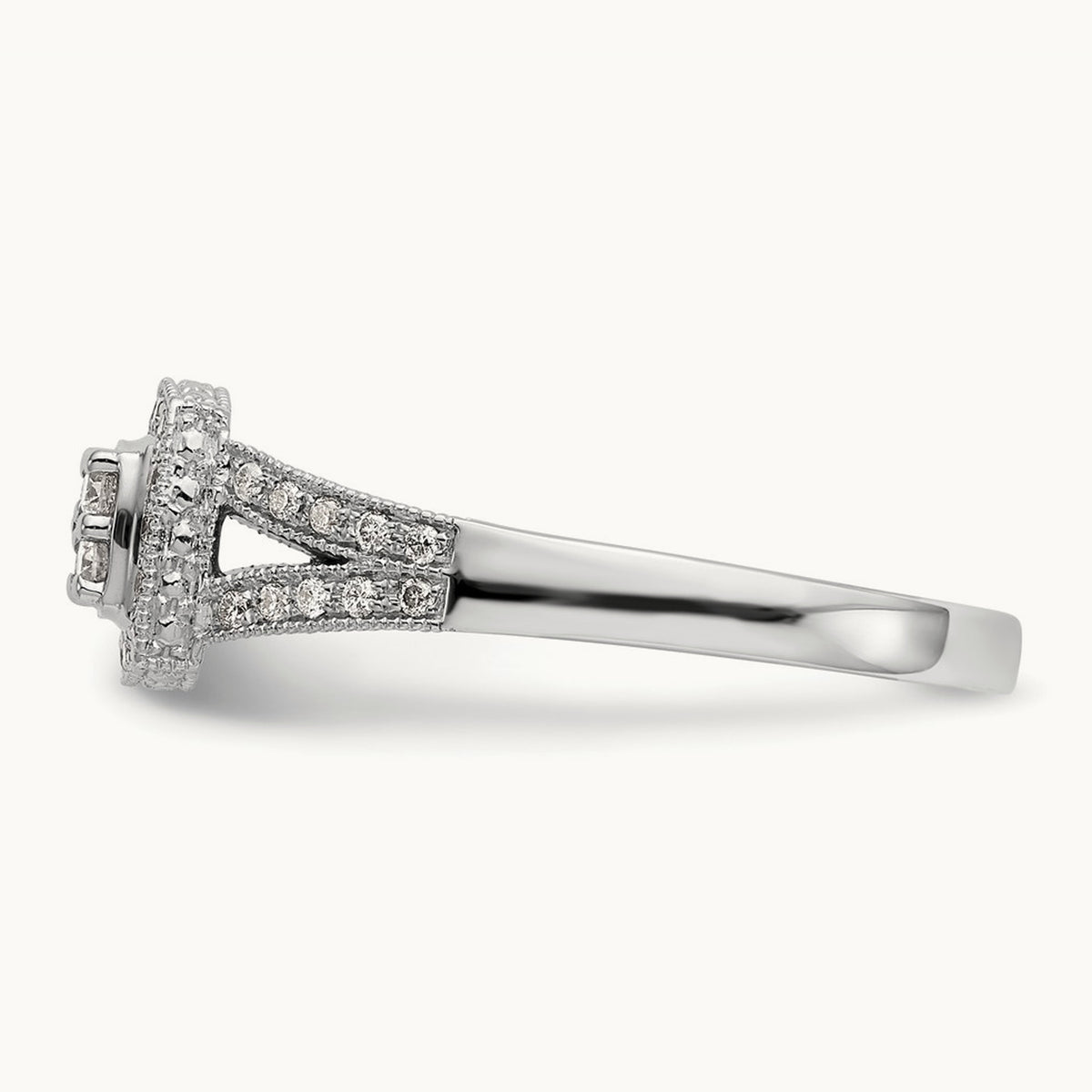 Complete Diamond Cluster Engagement Ring — photo set