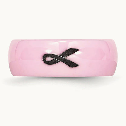 Laser Accented Ribbon Polished Band — photo set (3)