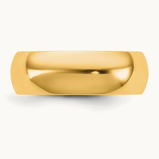 Standard Comfort Fit Band, 6.5mm, 10K Yellow Gold
