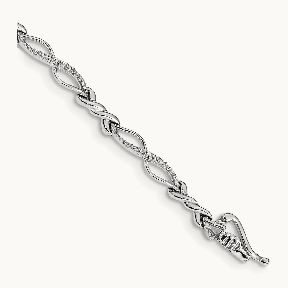 Diamond Bracelet, 14K White Gold