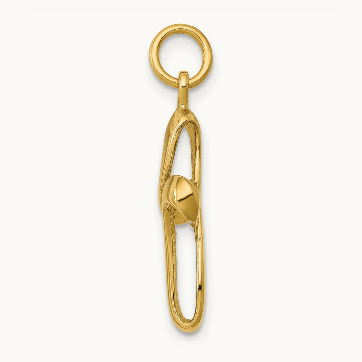 Polished Cross Charm, 14K