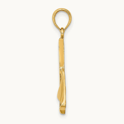 2-D Polished Sailboat Charm — 26.87mm