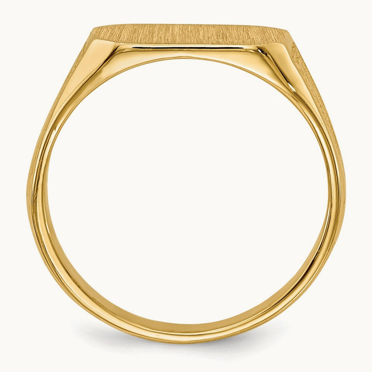 8.5x5. Closed Back Childs Signet Ring, 0mm, 14K