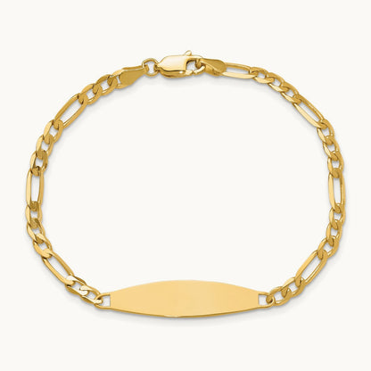 Figaro ID Bracelet, 3.0mm, 14K