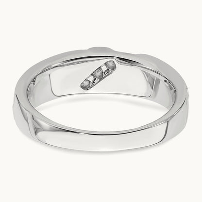 Men's Diamond Band, 14K White Gold