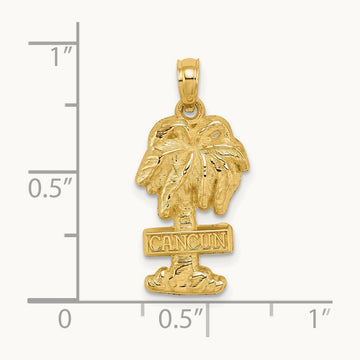 CANCUN Palm Tree Charm, 14K