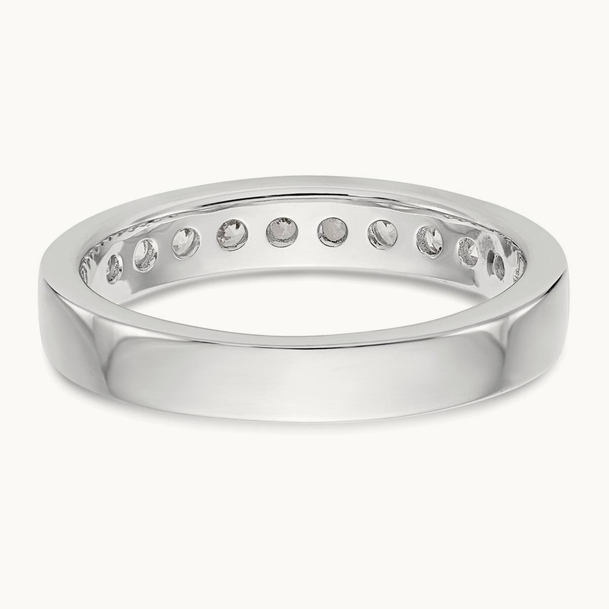 11- Stone Closed Channel Band Mounting, 2.3mm, 14K White Gold