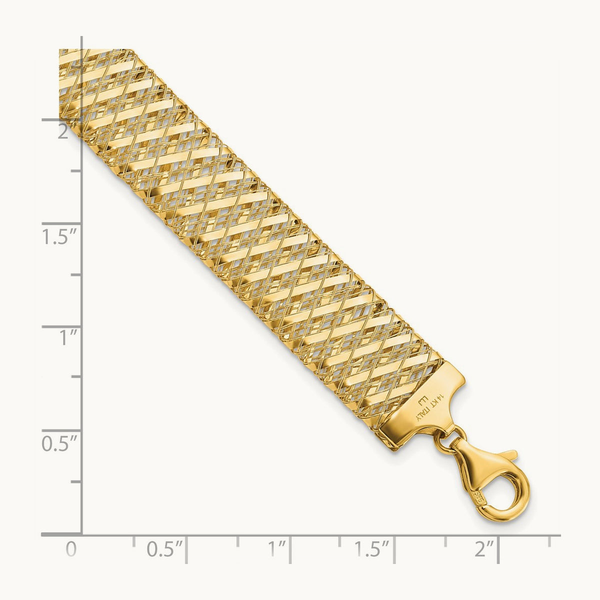 Fancy Stretch Bracelet, 14K — Leslie's