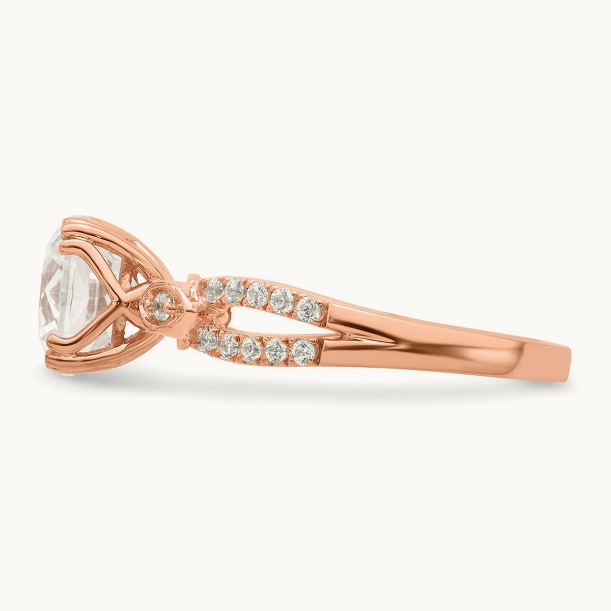 Round Semi-Mount Engagement Ring — 2 ct, 7