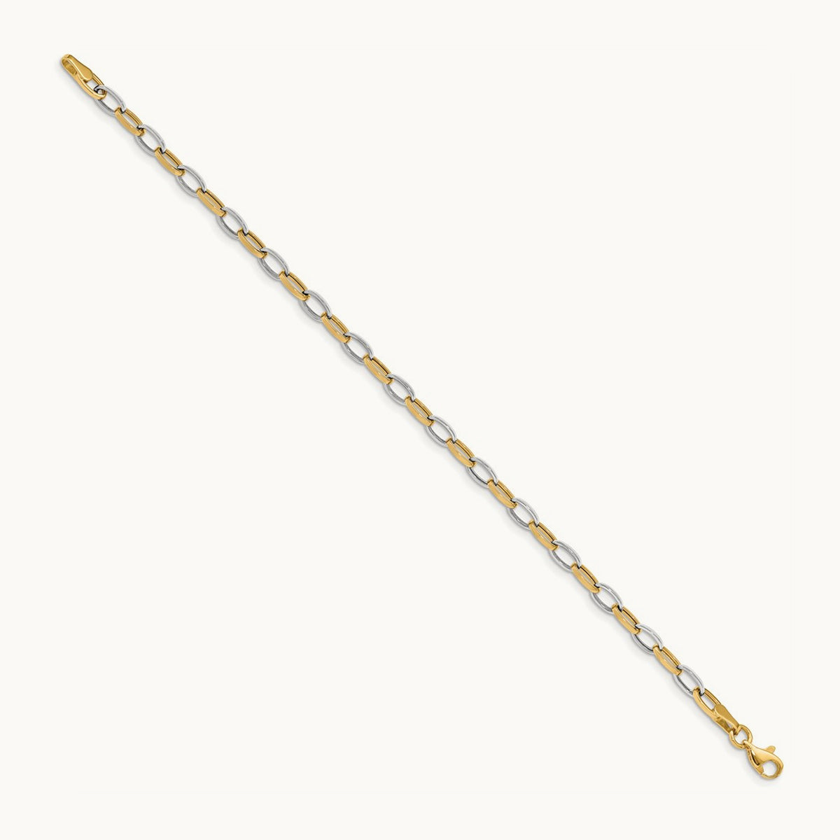 Polished Open Link Bracelet, 14K Two-tone