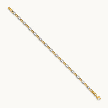 Polished Open Link Bracelet, 14K Two-tone