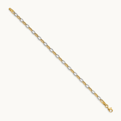 Polished Open Link Bracelet, 14K Two-tone