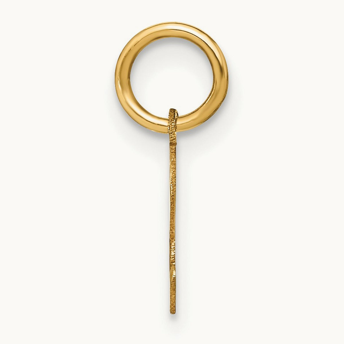 Lowercase Initial Pendant, 14K Yellow Gold