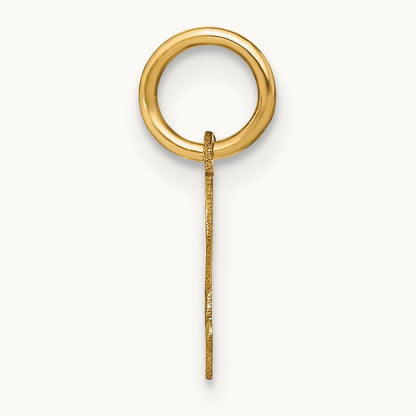 Lowercase Initial Pendant, 14K Yellow Gold