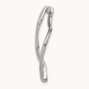 Fits up to Regular, 10mm Fancy Reversible Omega Slide, 8mm, 14K White Gold