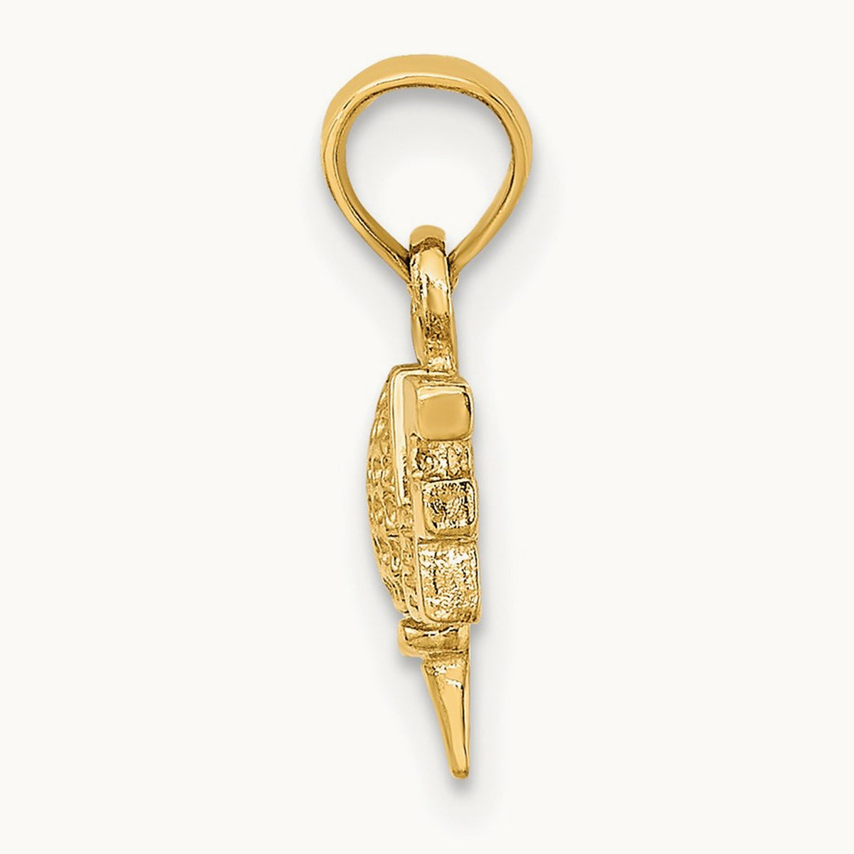 Solid Polished GOLF Charm, 14K