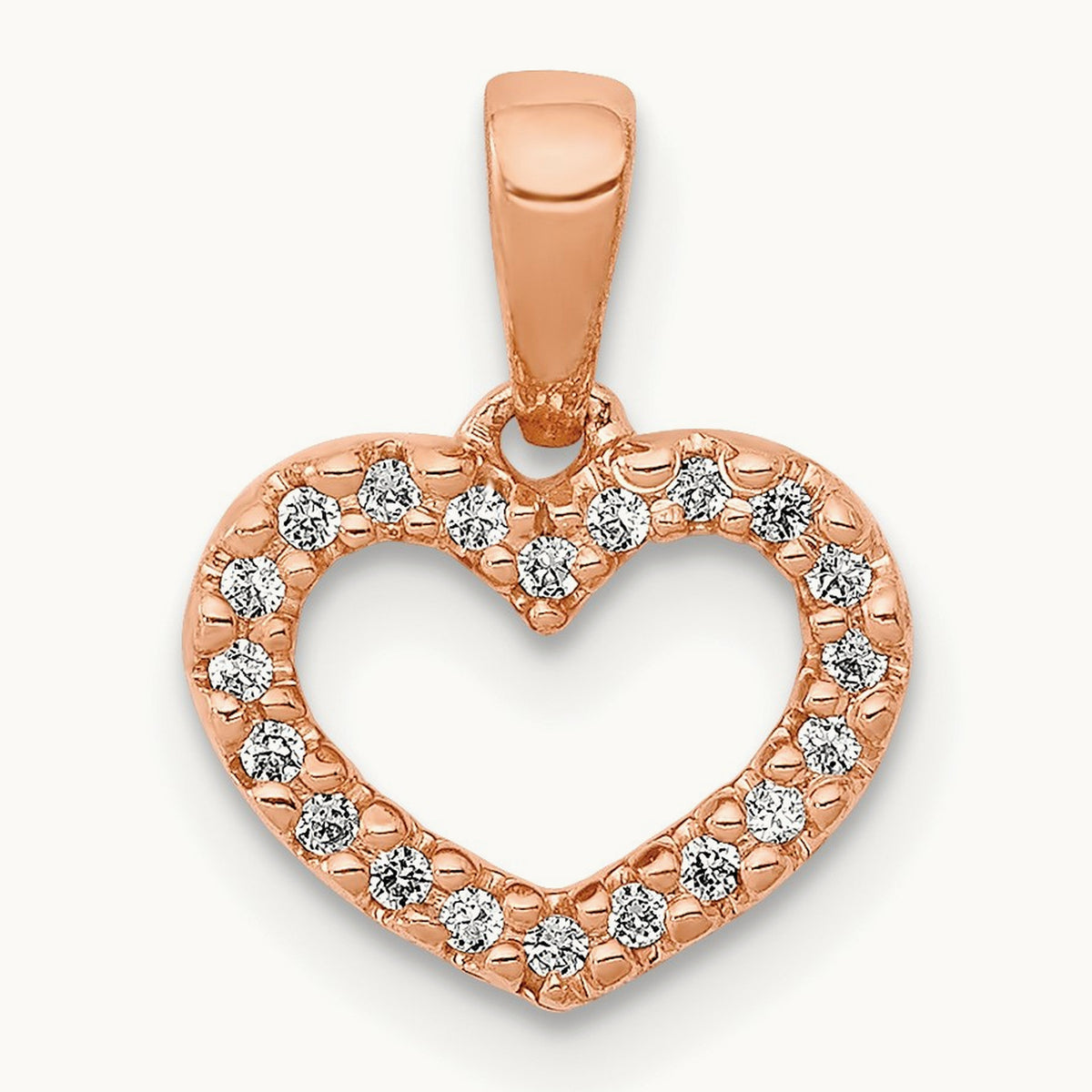 .03ct. Diamond Heart Pendant — photo set