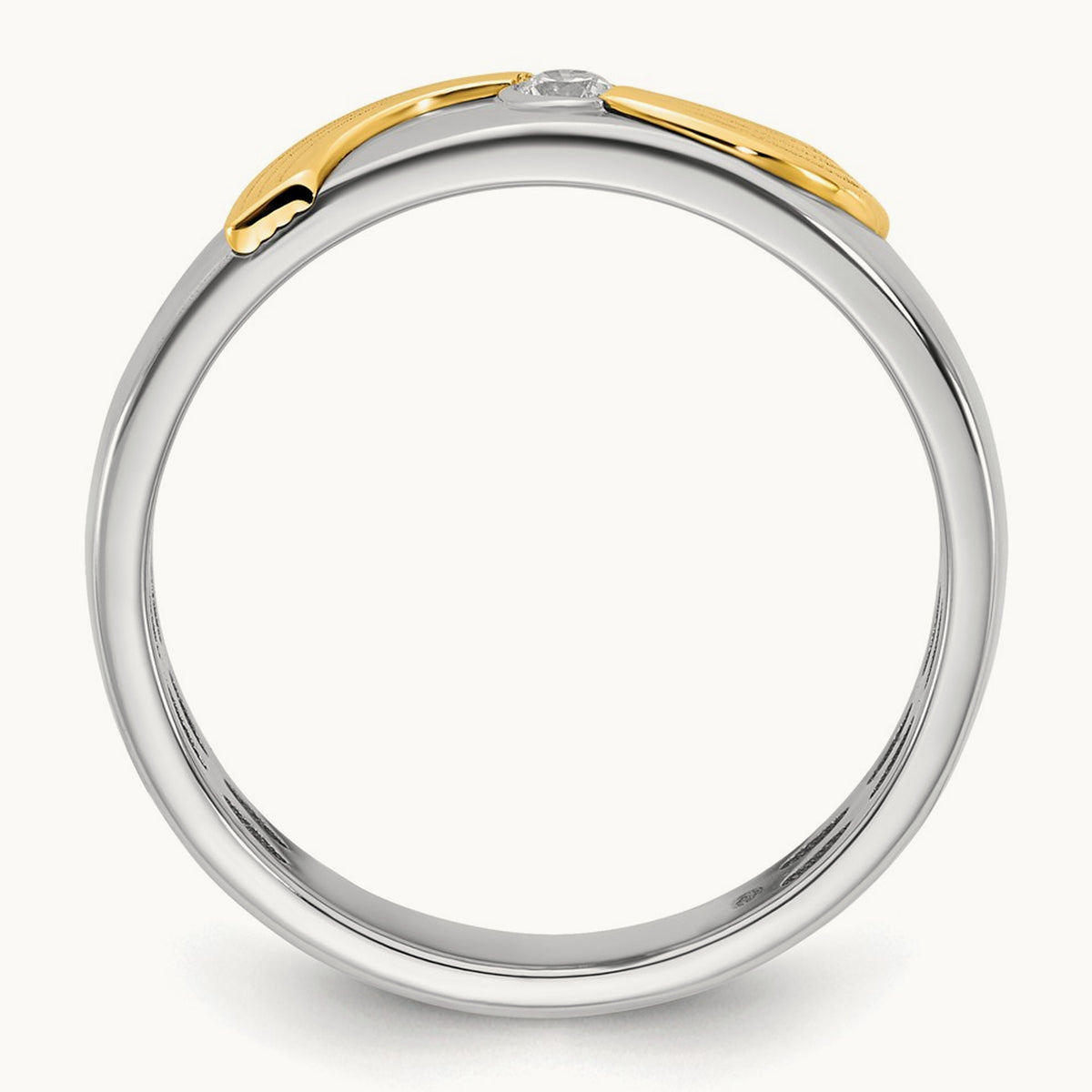 14ktt IB Goodman Mens Polished Complete 1/20ct Diamond Ring