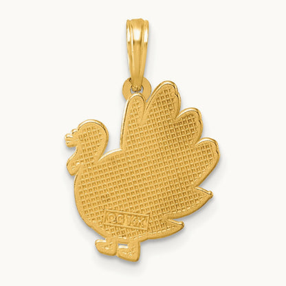 Polished Turkey Pendant, 14K