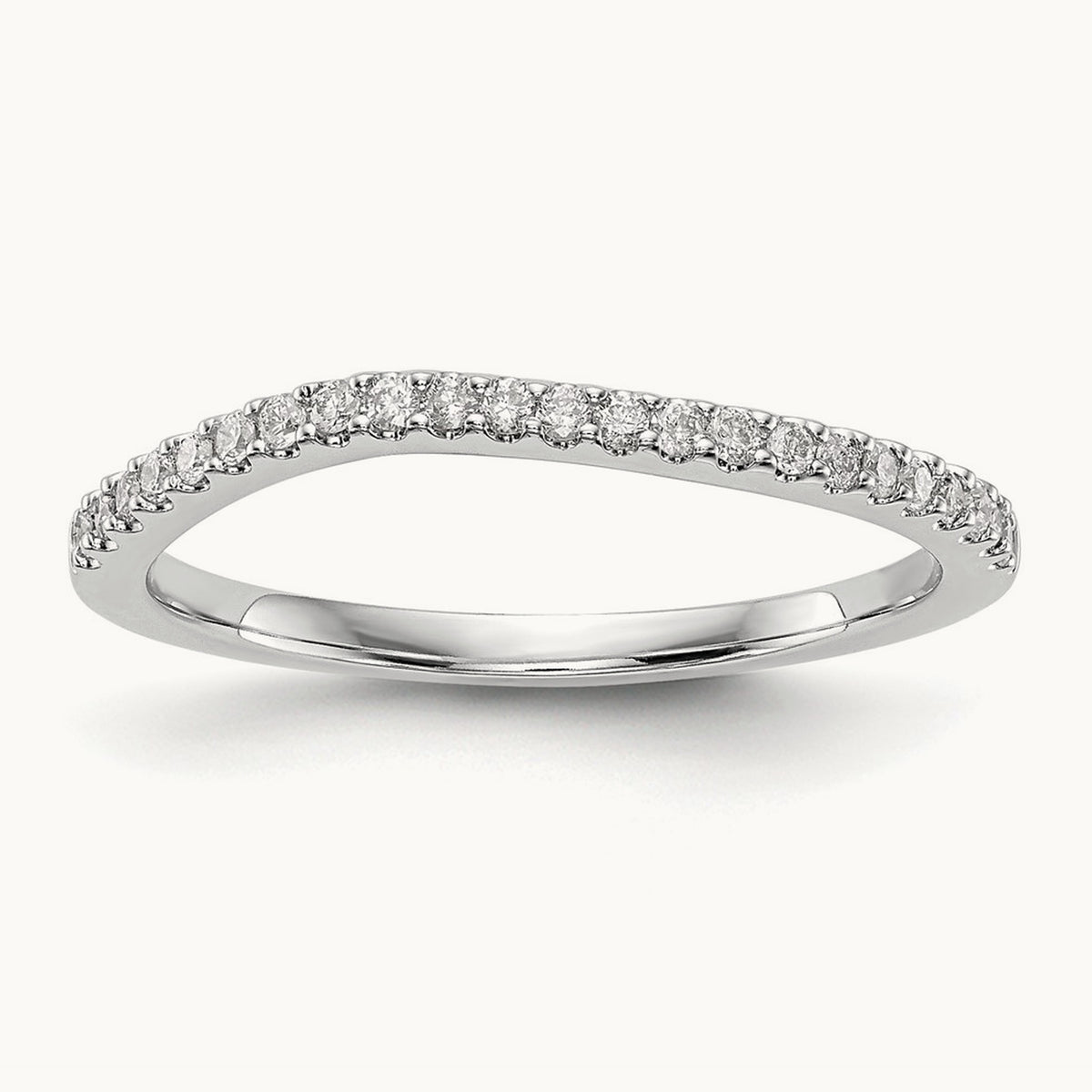 Diamond Wedding Band, 14K White Gold