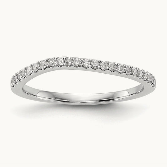 Diamond Wedding Band, 14K White Gold