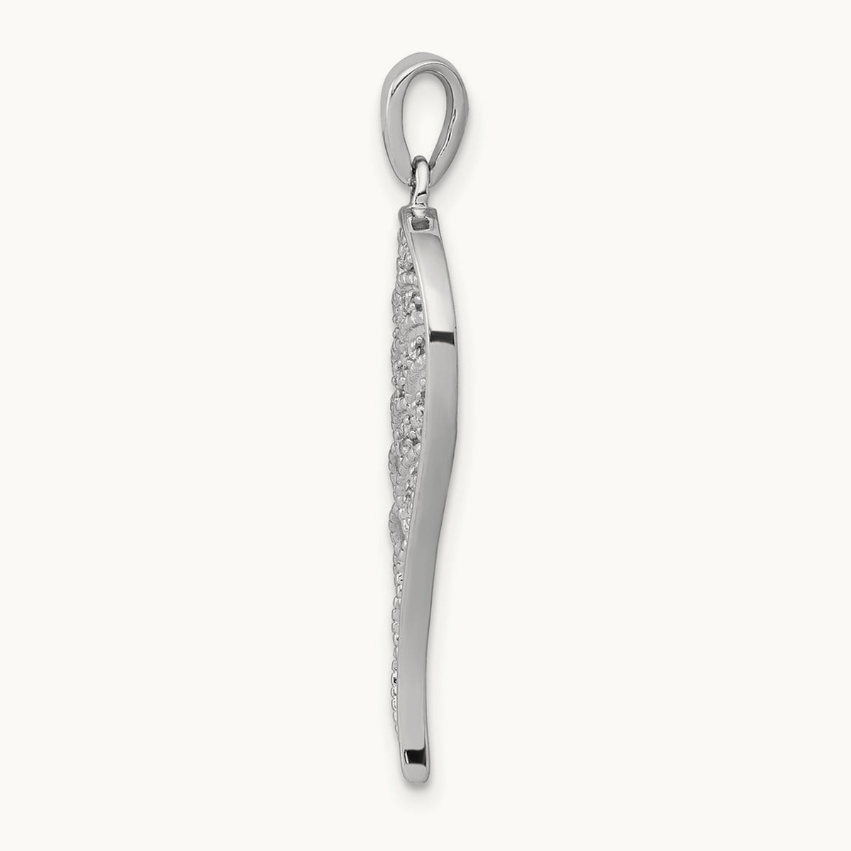Diamond Open-work Wing Pendant, 14K White Gold