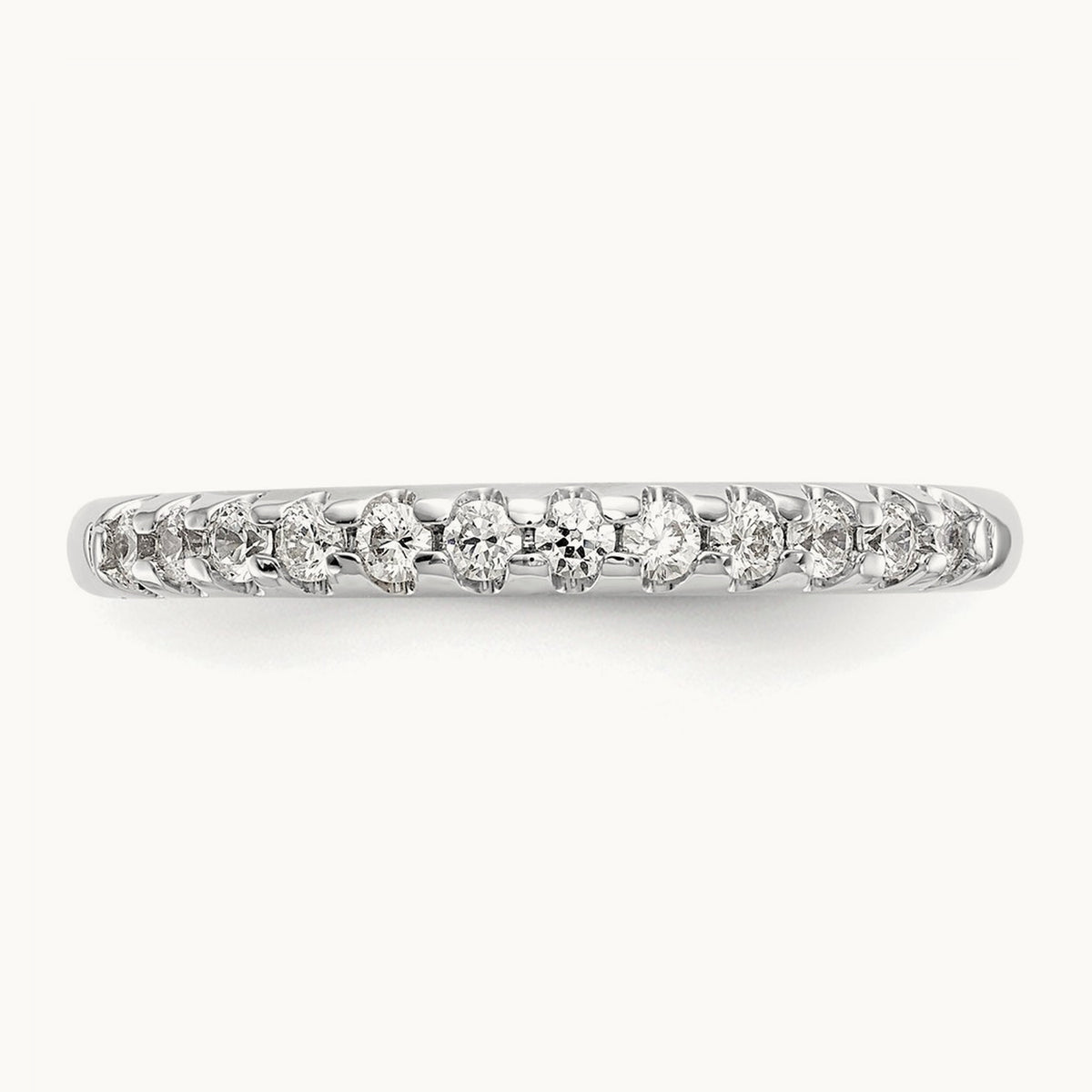Wedding Band, 0.25 ct tw Lab-Grown Diamond — 14K White Gold